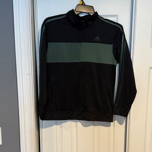 Adidas Kids Black and Dark Green Sweatshirt